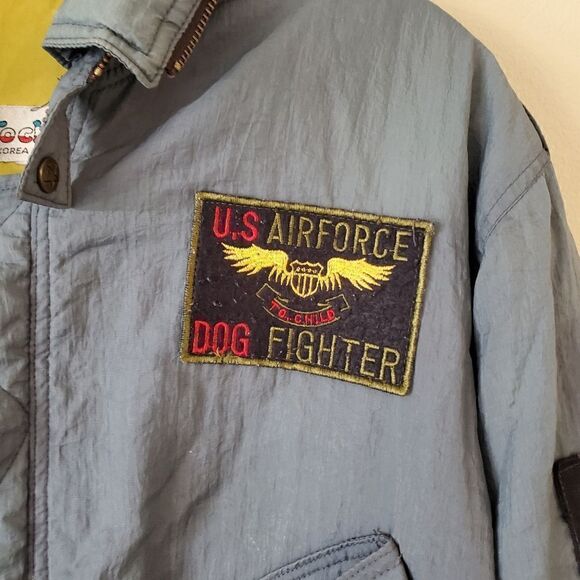 Vintage ‎ US Air Force Dog Fighter Bomber Jacket Size Small Women's  Green - Picture 2 of 9